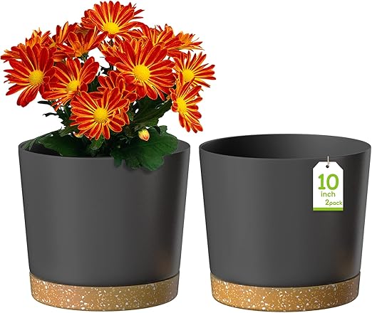 ZMTECH Blumentopf 25 cm Durchmesser übertöpfe für zimmerpflanzen