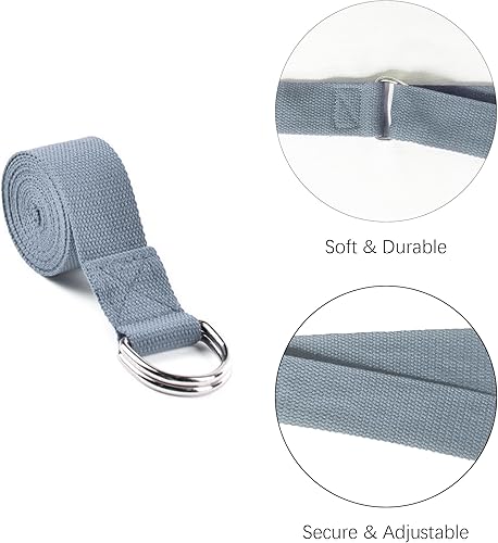 Miniatura 6 de 2 bloques de yoga accesorios de apoyo, incluyendo 2 rodilleras, 2 con correa para poner menos peso en las muñecas, 1 rodillo de masaje muscular, 2