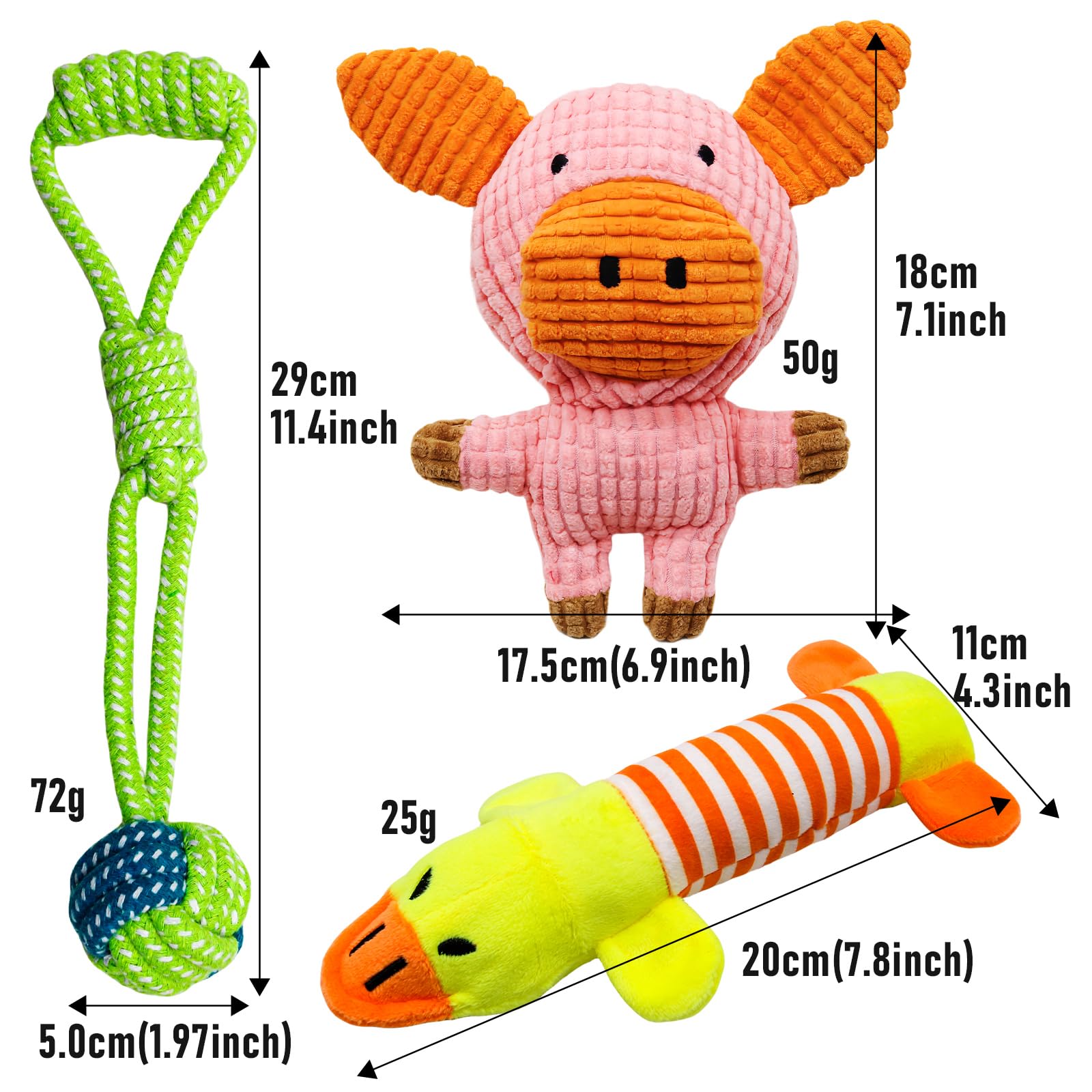 Animali di peluche per cani, confezione da 12 giocattoli interattivi da masticare per cani, giocattoli per cani per tenerli occupati, giocattoli per dentizione per cani di piccola taglia e