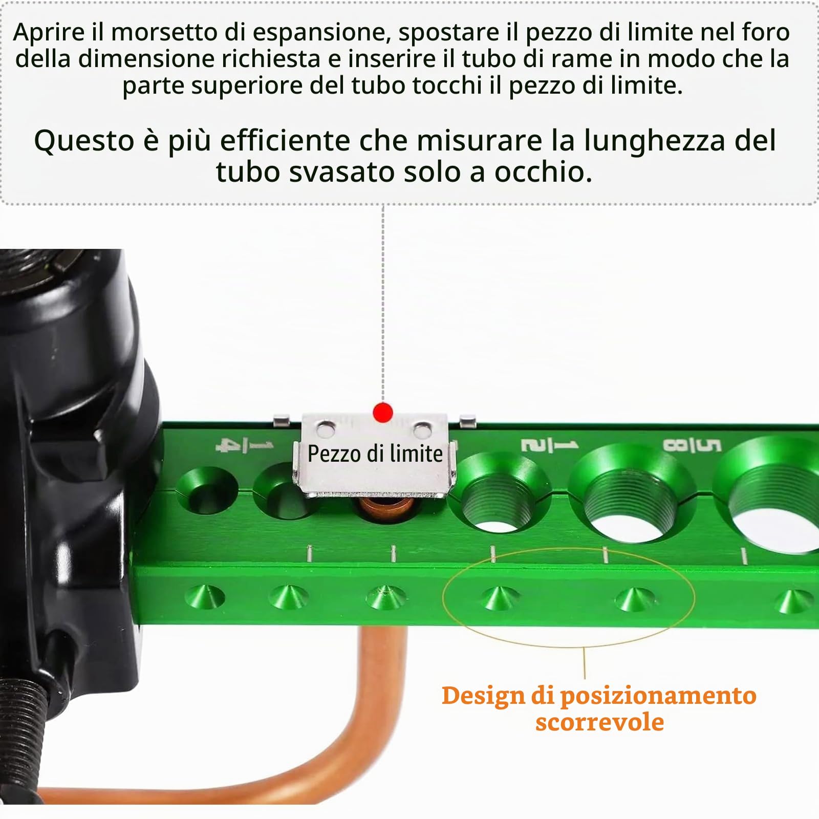 5 in 1 Kit Cartellatrice per Condizionamento,per utensile per svasatura tubi in rame da 1/4”-3/4”e 6-19 mm,strumento per svasatura tubi singoli con 45°con tagliatubi e strumento di sbavatura