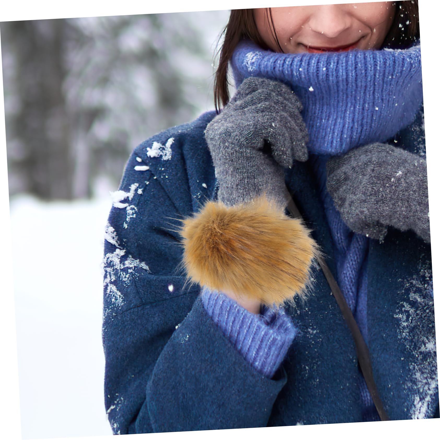 CLISPEED 2pcs Faux Wrist for Women Stylish Warmers for Cold Weather for Skiing Parties and Everyday Wear Versatile Clothing Accessory