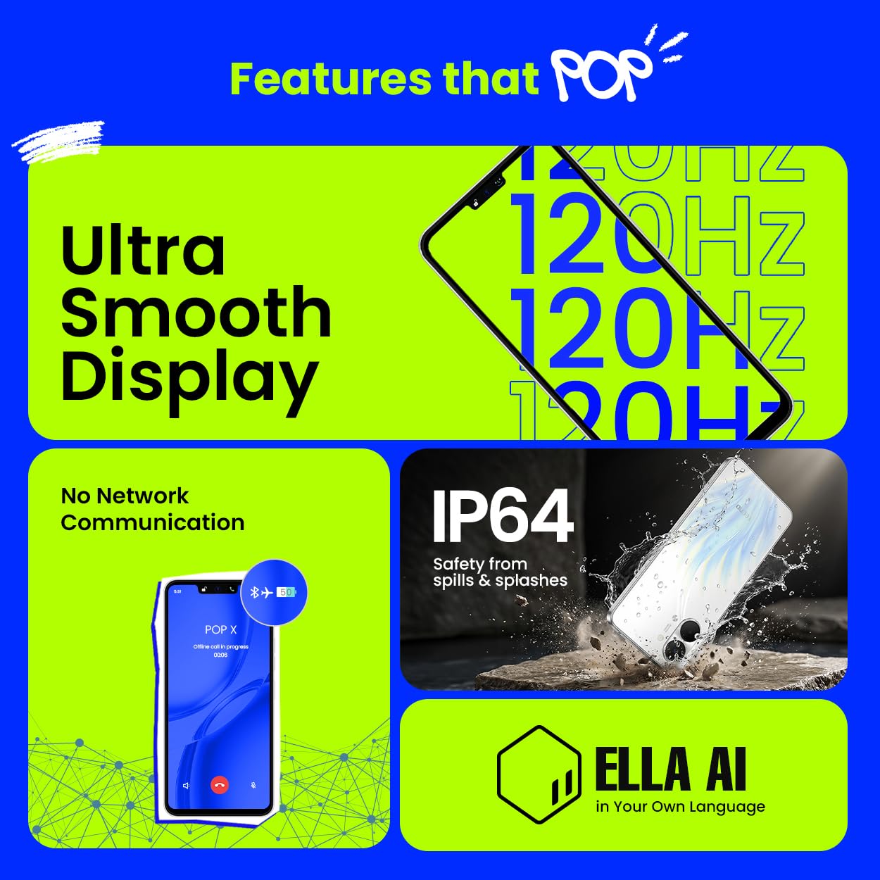No.050★2015 CONCEPT★popx★ POP X (Flare White, 4GB+64GB) | 120Hz 6.74