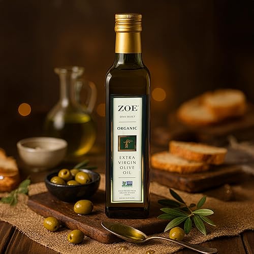 Miniatura 3 de ZOE Diva Select Koroneiki Aceite de oliva virgen extra griego, prensado en frío, aceitunas 100% Koroneiki, importado, botella de 25.5 fl oz (25.4 fl