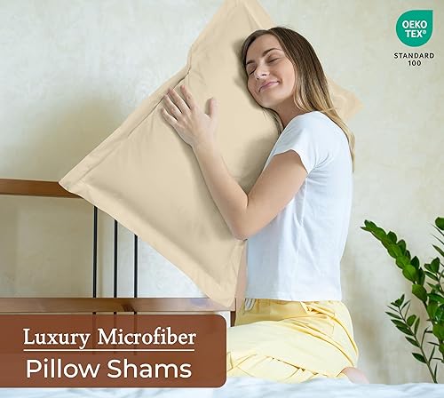 Miniatura 6 de Royale Linens Paquete de 2 fundas de almohada tamaño Queen de 20 x 30 pulgadas, microfibra cepillada de 1800, fundas de almohada de cama