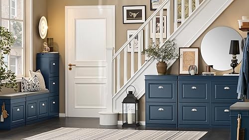 Miniatura 57 de Haotian FSR82-L-SCH - Zapatero de pasillo negro, zapatero de diseño moderno, zapatero delgado con cajón abatible y cojín de asiento acolchado Negro