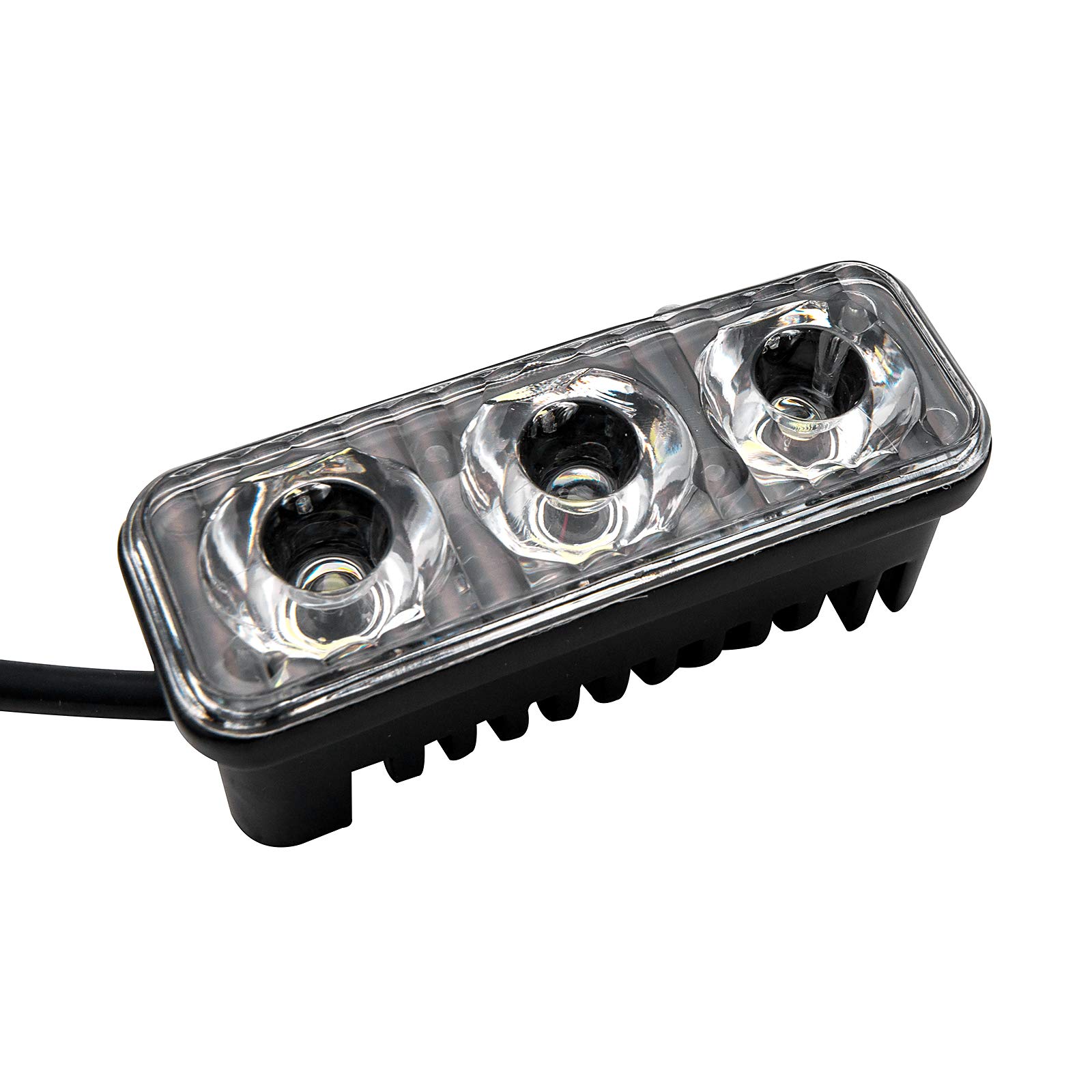 Riloer 2 szt. 12V Samochód LED Światła Do Jazdy Dziennej, Białe Oświetlenie Uniwersalne Światła Przeciwmgielne DRL, Wodoodporna, Odporna na wstrząsy Pyłoszczelna Super Jasne
