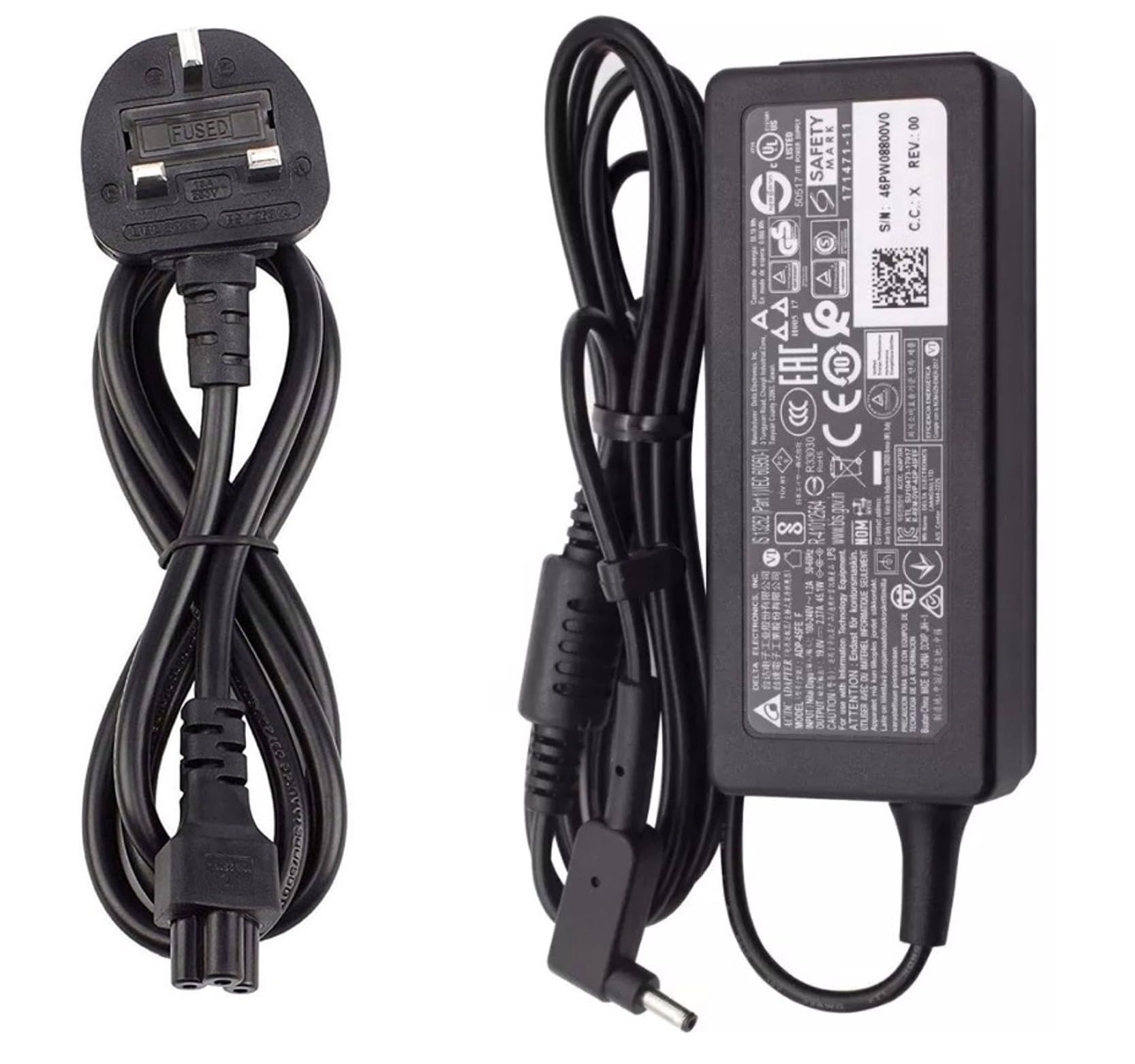 Wikiparts* New Delta 19V 2.37A 45W Charger Compatible with Chicony