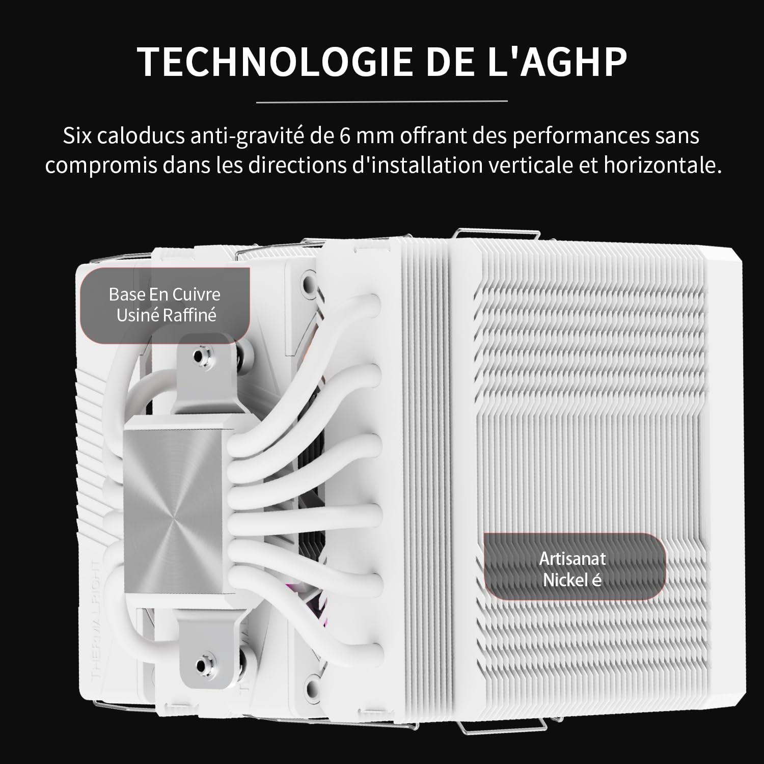 Thermalright Peerless Assassin 120 VISION MAX ARGB Biały Sprzęt chłodzący procesora z 6 przewodnikami cieplnymi, 5-calowy wyświetlacz magnetyczny, rozdzielczość 480 x 854, do AM4/AM5 i Intel LGA1700