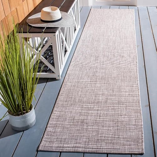 SAFAVIEH Courtyard Collection CY8576 - Alfombra decorativa para interiores y exteriores, impermeable, fácil limpieza, 2 pies 3 pulgadas x 10 pies,