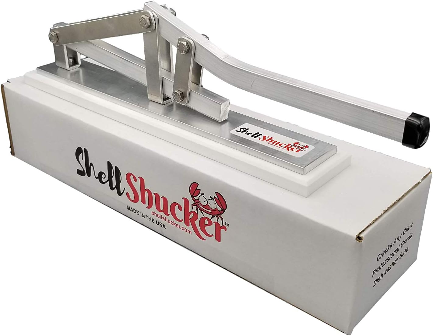 ShellShucker Stone Crab Cracker for Seafood Lobster Claw King Crab Legs Deshelling Machine No Crab Fork Needed Professional Grade Aluminum Kitchen Chef Tool