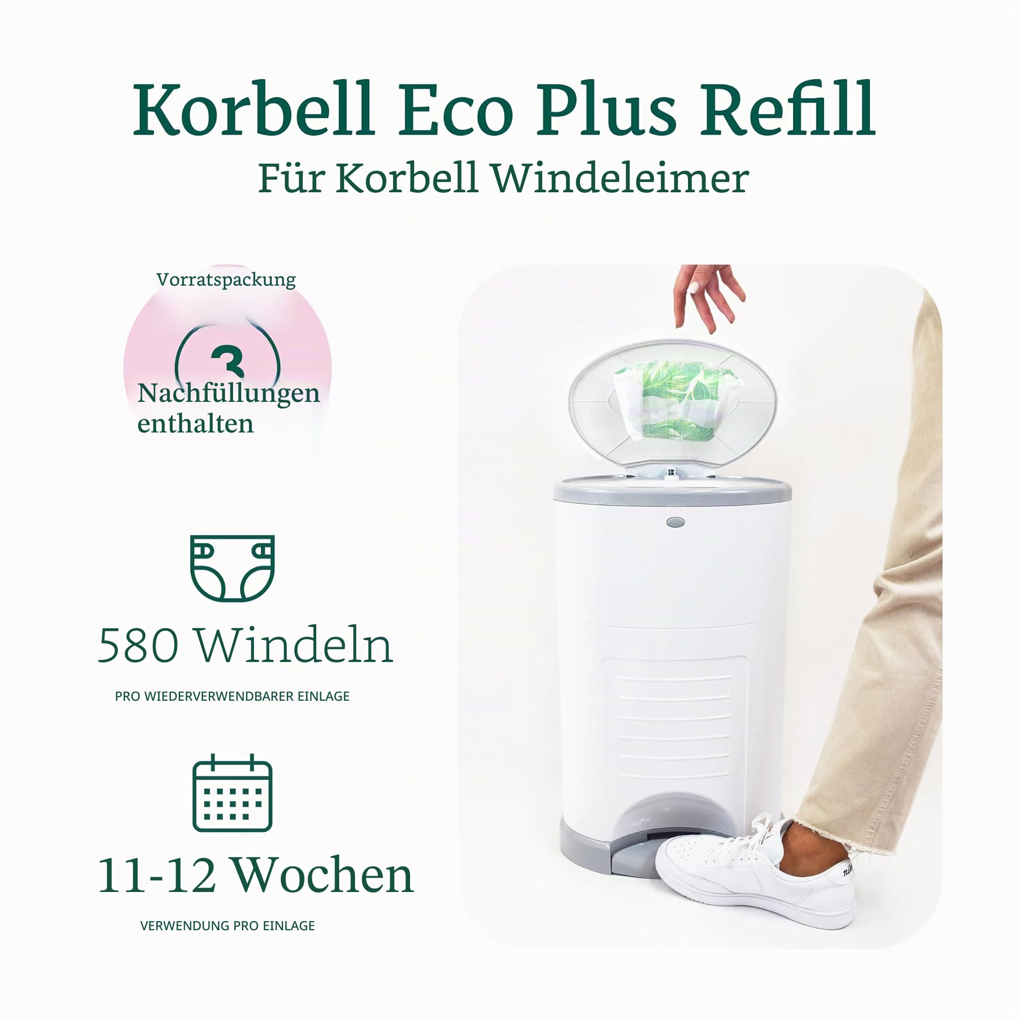 Korbell - Nachfüllpackungen für Windelbehälter Korbell 26 L