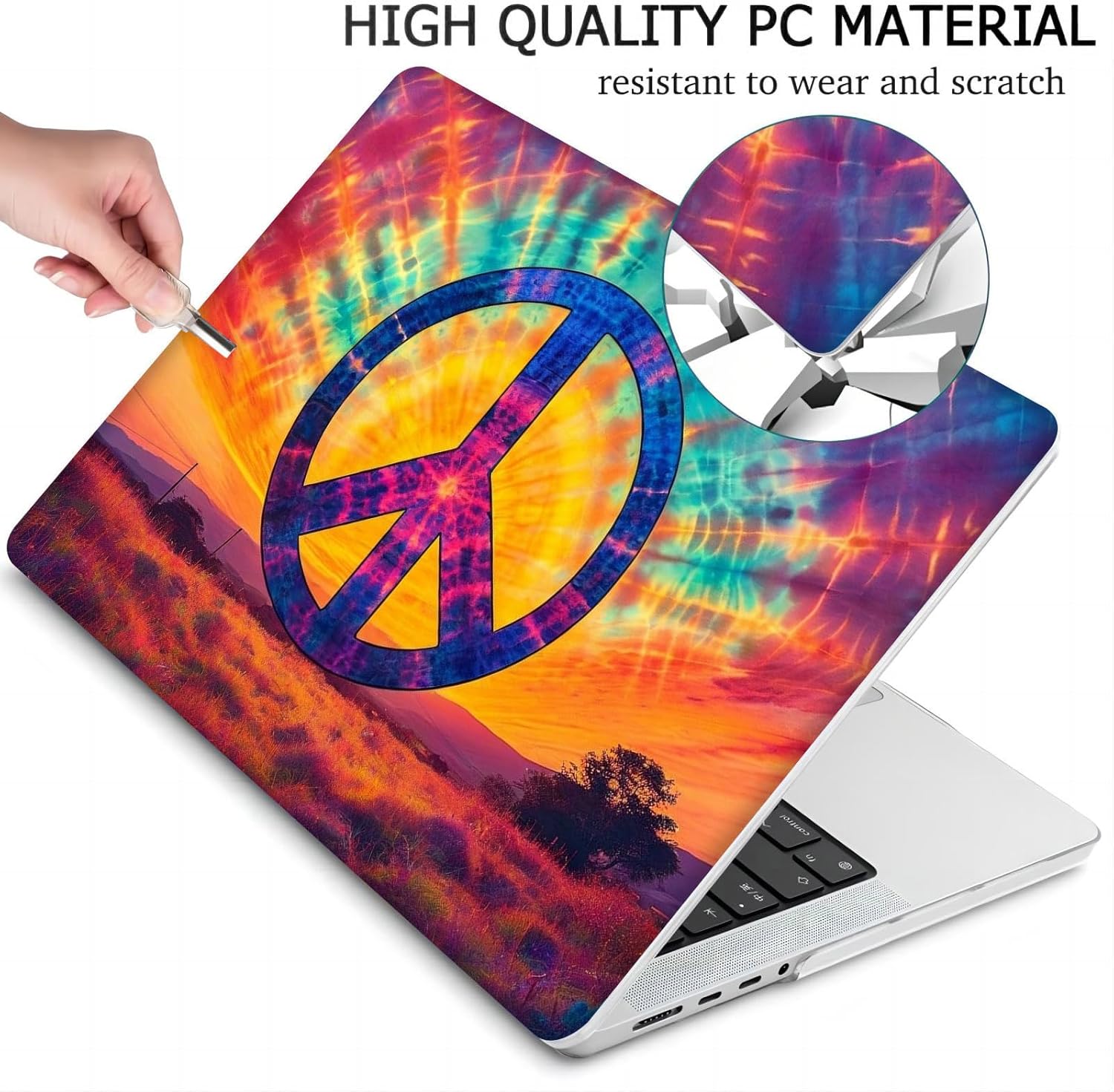 Compatible with MacBook Neo 13-inch, Hard Shell Case with Keyboard Cover and Screen Protector (A3404 A18 Pro chip, 2026 Release) - Hippie MC21957