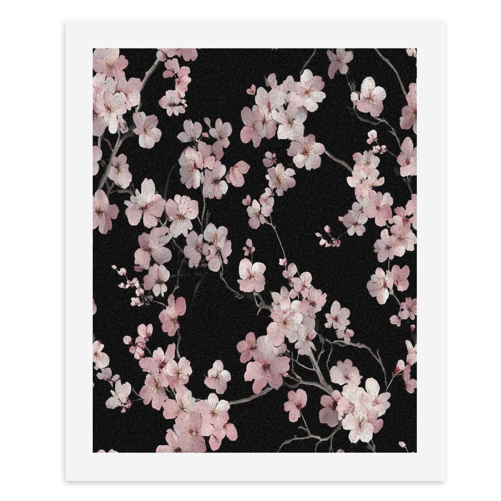 Malen nach Zahlen, Motiv: Kirschen, Blumen, lustiges Malen-nach-Zahlen-Set für Erwachsene, vertikales Baumwollgemälde, digitales Ölgemälde, Heimdekoration, Geschenk, 75 x 60 cm