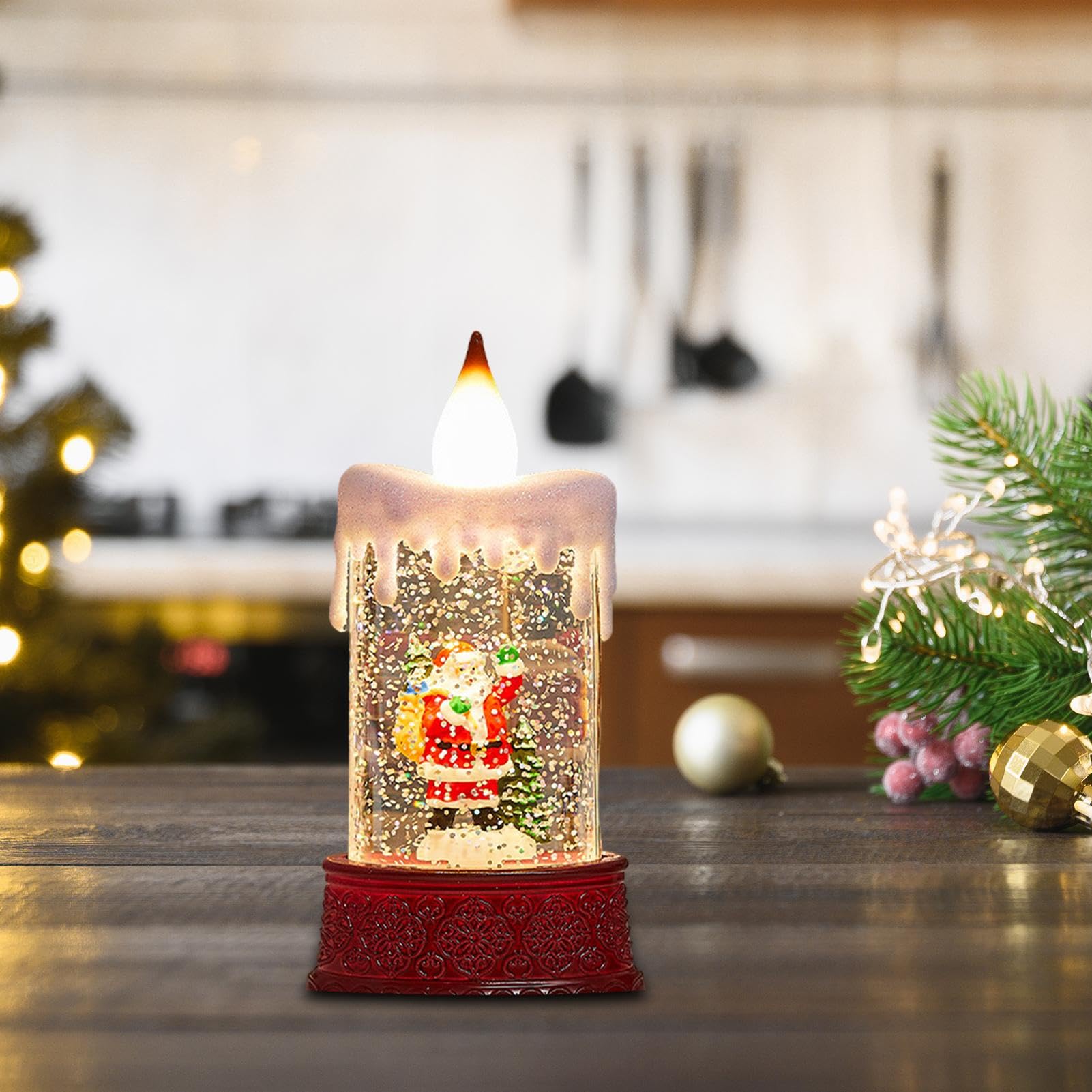 Raynaud Rimogesのアロマ キャンドルライトですクリスマスに! Amazon.co.jp: スノードームキャンドル、クリスマスグリッターグローブ