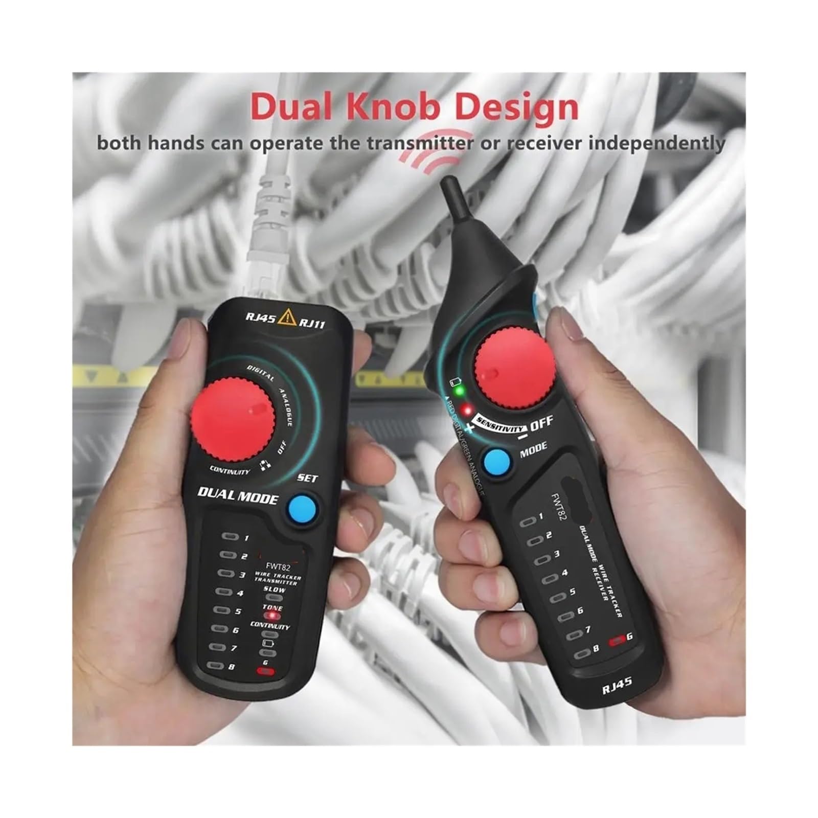 Probador de cables de red, Rastreador de cables red, señal digital y analógica, RJ11/RJ45/Cat5/Cat6, rastreador telefónicos, comprobador LAN Ethernet, detector buscador