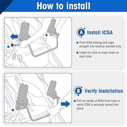 Miniatura 4 de Adaptador de cochecito para correr individual para asientos de automóvil Graco, adaptador de asiento de automóvil Baby Trend para la mayoría de los