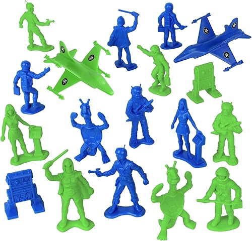 Miniatura 3 de Tim Mee Galaxy Laser Team Bucket - 80 piezas de ciencia ficción espacial figura de plástico Marte Playset