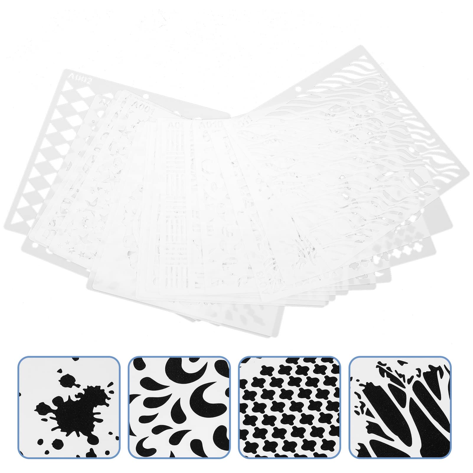 LUHOCIY 16-teilige Kindermal-Schablonen - Tiermotive Für Steinwand & Textilgestaltung