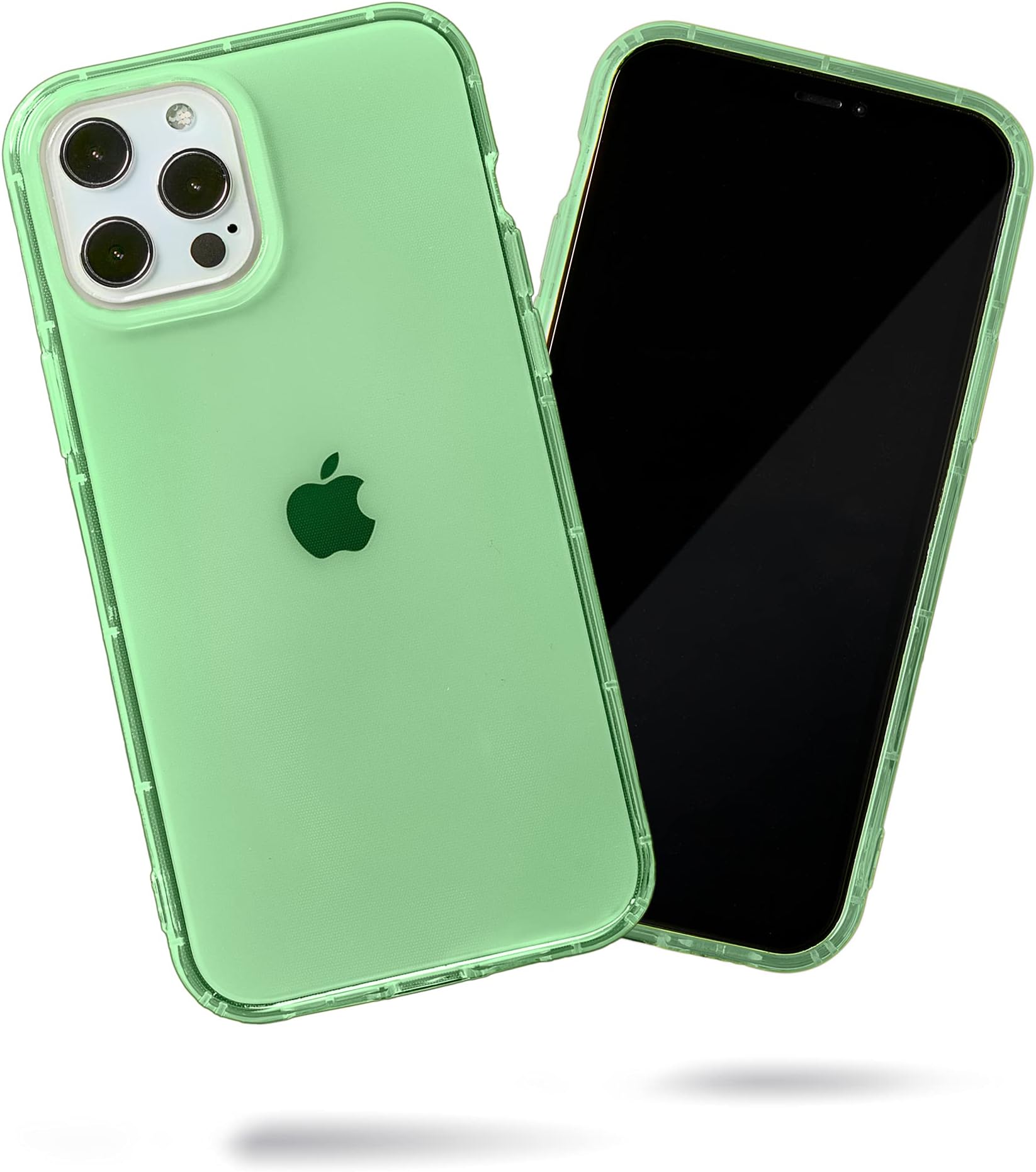SteepLabNeon Highlighter Case for iPhone, The Grippy Jelly Case w/Protective Air Pockets (Precious Emerald Green, iPhone 12 Pro Max)