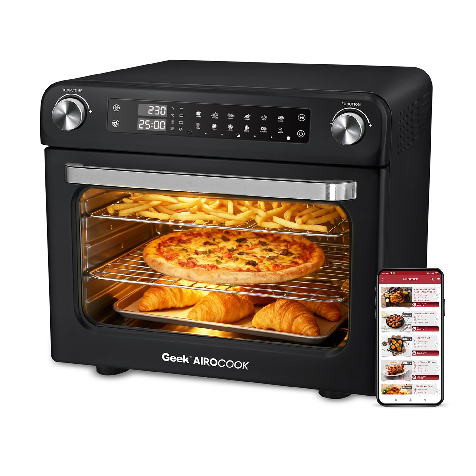 Фронт view of Geek AiroCook Magnix Air Fryer Oven