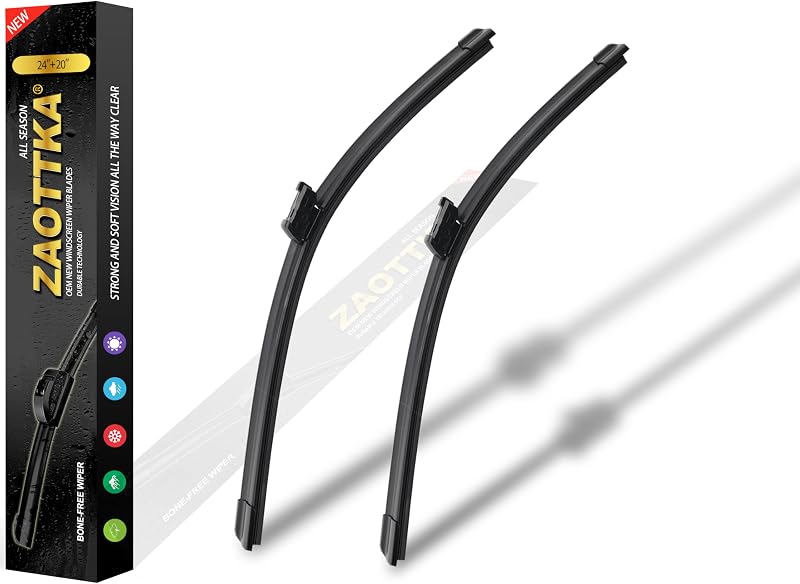 Palhetas do limpador de para-brisa ZAOTTKA 24" + 20" para Audi A4, A5, Q3, Q5 e RS5 – 2 unidades