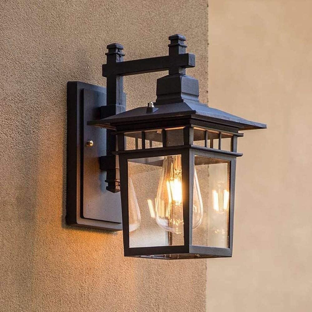 Zewnetrzna Wodoodporna Zewnętrzna Lampa Ścienna Aluminiowa Szklana Kinkiet Ścienny Do Willi Ogród Taras Balkon Lampa Scienna