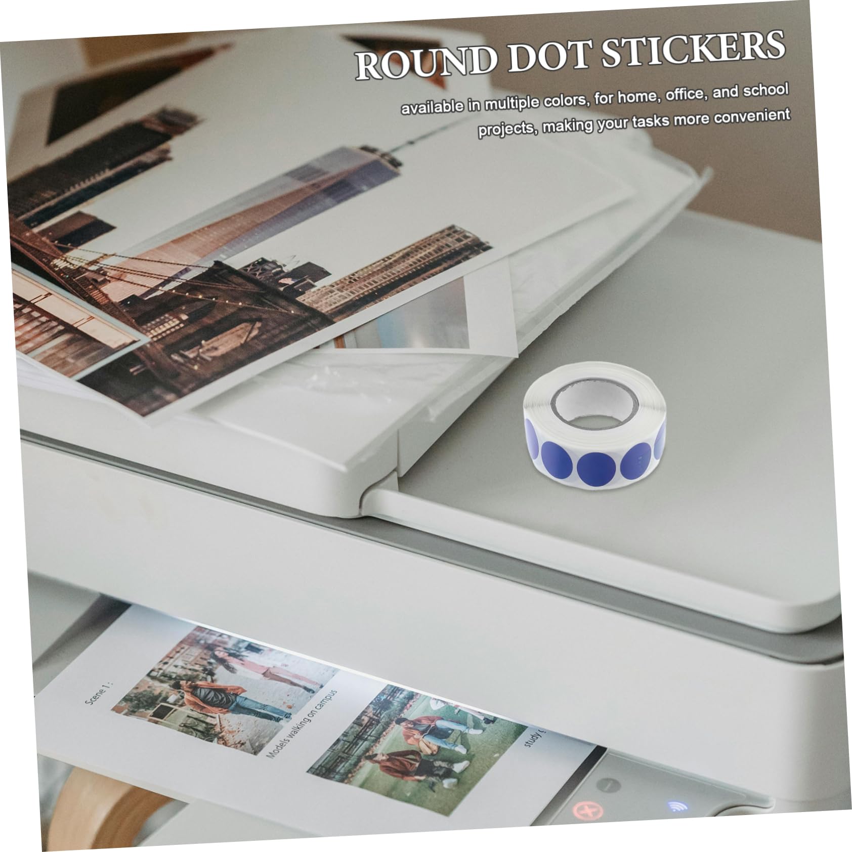 Tofficu Étiquettes Autocollantes Rondes à Pois 15 Pcs en Papier pour Identification Couleur Facile, Adhésives et Inscriptibles, pour Maison et Restaurants Couleur Aléatoire