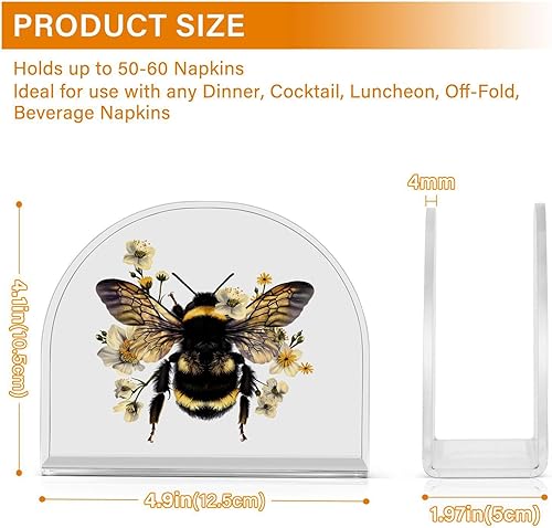 Miniatura 3 de Servilletero de abeja para mesa, dispensadores de servilletas de tejido acrílico, servilleteros de cóctel para cocina, mesa de comedor, bar,