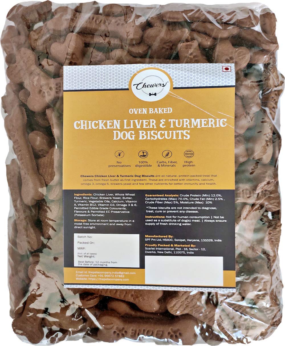 Chewers Chicken Liver & Turmeric Dog Biscuits, 1 Kg (Pack of 2) (B092JF3NM3) Amazon Price History, Amazon Price Tracker