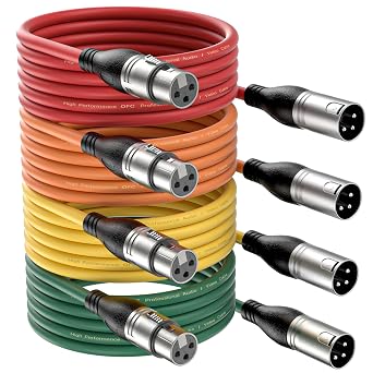 XLR Cable 5m - 4 Colors Balanced Microphone Cable, 3 Pin Male to Female Extender Cord for Studio Recorder, Mic, Mixer, Speaker System, Phantom Power