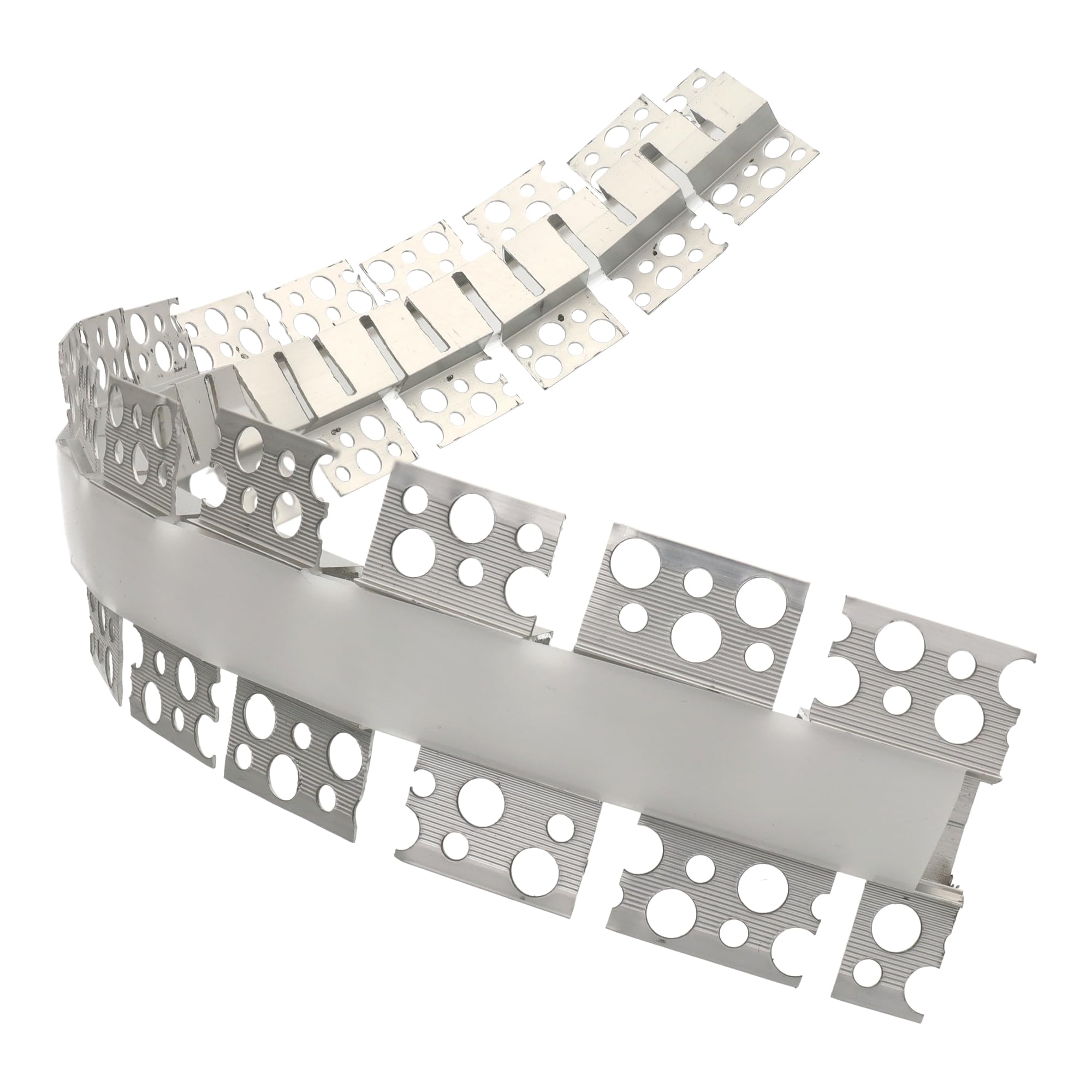 Jandei Profilo Flessibile da 3 Metri per l'Integrazione di Strisce LED in Intonaco o Cartongesso, Realizzato in Alluminio Grigio. Include Diffusore in Silicone