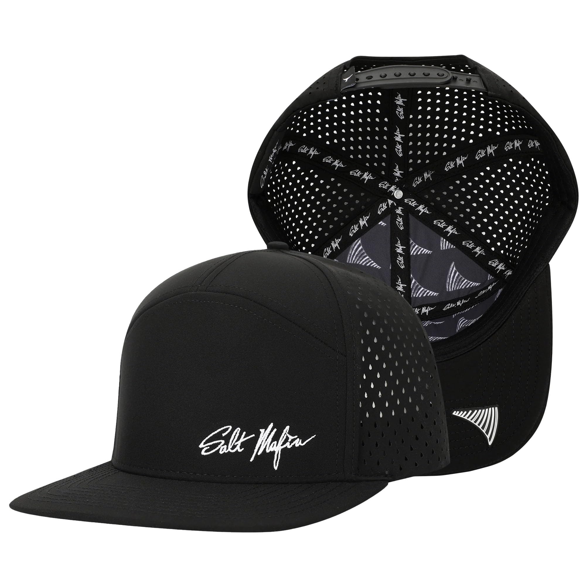 Salt Mafia Hats for Men - Waterproof Hats for Men, 7 Panel Flat Brim Surfer Hat