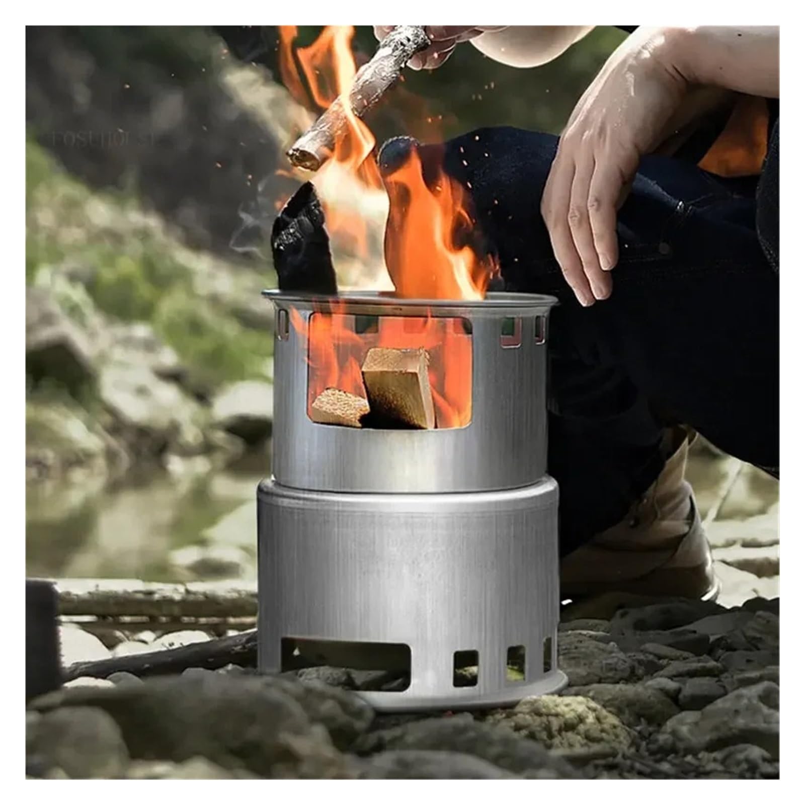 Brasero Exterieur Chauffages d'extérieur Portables, cheminées, poêles à Bois, de pêche, Camping et Pique-Nique, Chauffage Pliable Multifonction