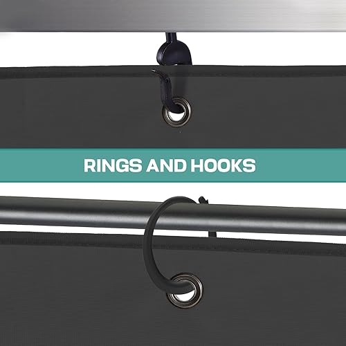 Miniatura 6 de Aoodor Pantalla universal de 10 x 13 pies para kiosco de repuesto de 4 paneles para patio (solo red)