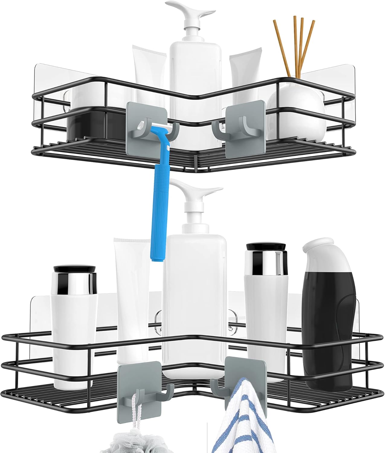 Buy Nieifi Corner Shower Caddy Shelf Organizer Basket Rack with Hooks