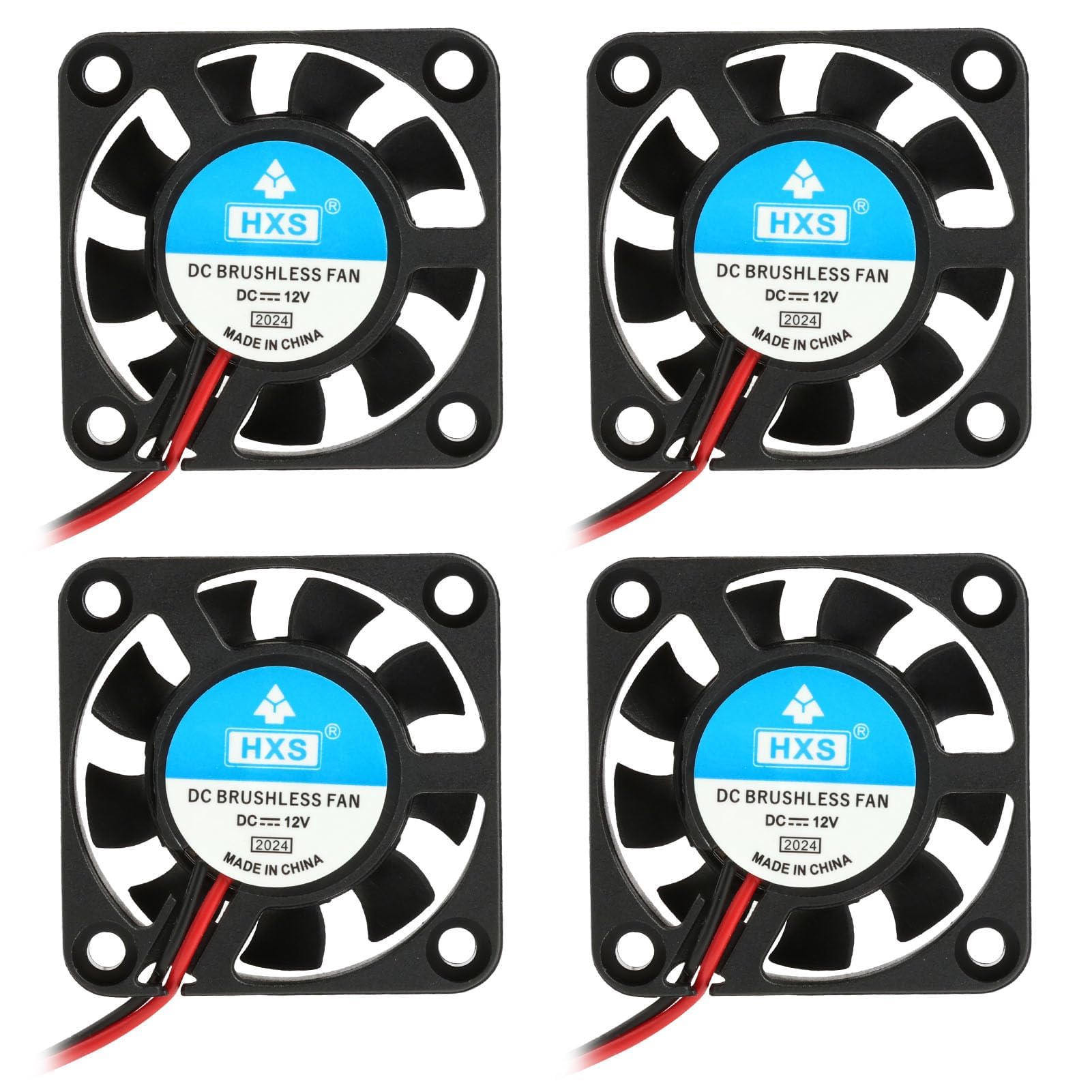 Pack De 4 Ventilateurs Silencieux 12V 40mm, Ventilateur 4010 Pour