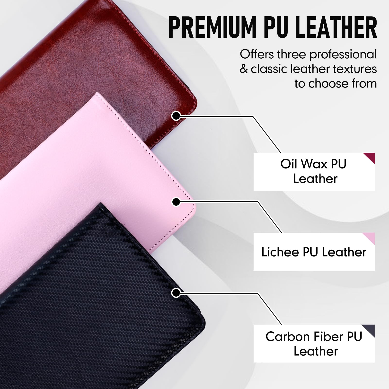 Soporte para 300 tarjetas de visita, organizador profesional de tarjetas de crédito (50 páginas), cartera de piel sintética para hombres y mujeres, carpeta portátil para tarjetas de nombre, accesorios