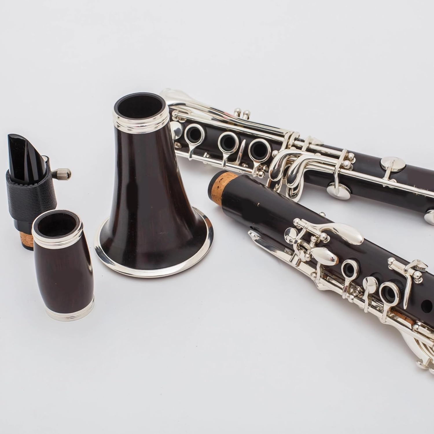 Ebony body clarinet silver plated key Bb tune Clarinet