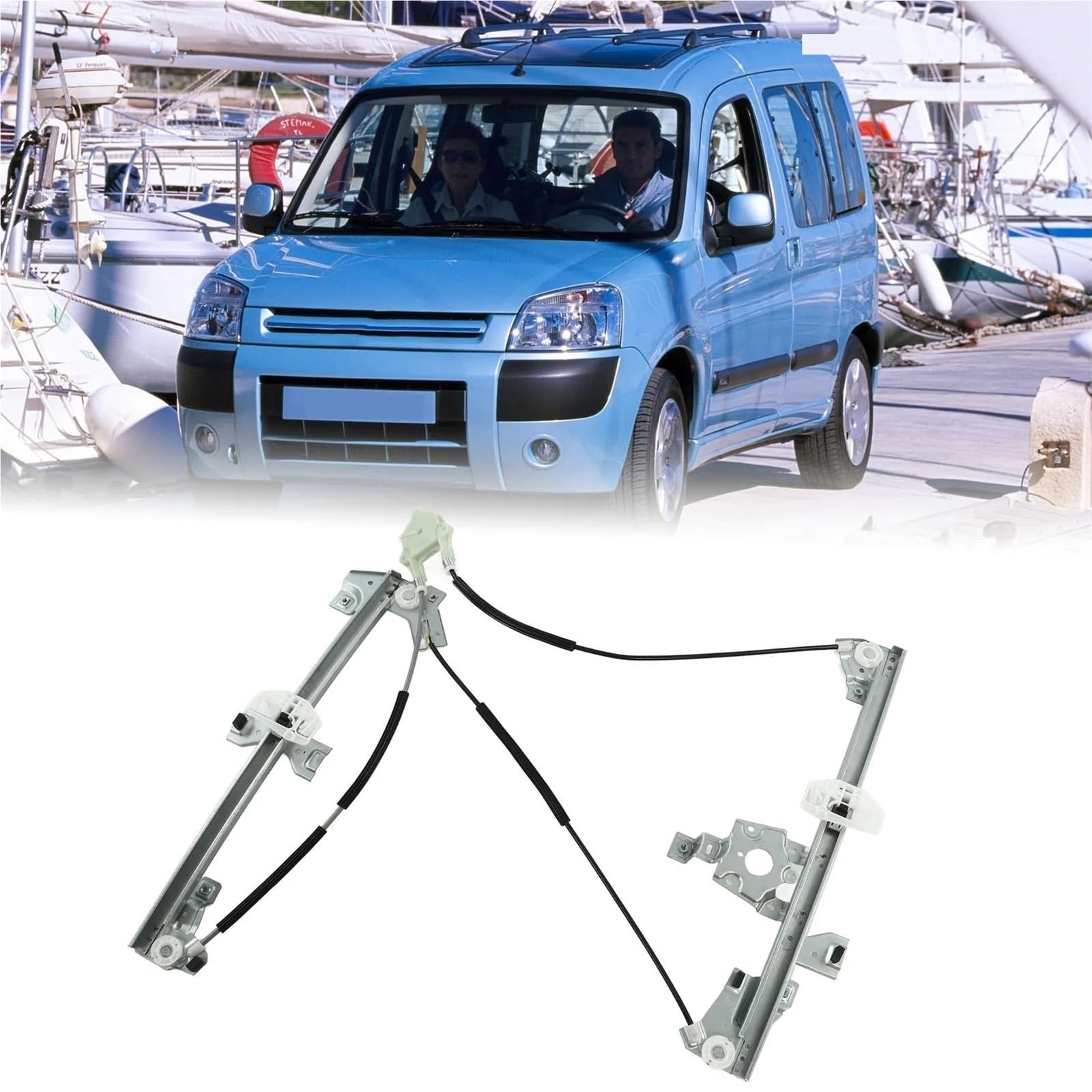 Elevalunas Para Citroen Para Berlingo 1995-2008 Elevalunas Eléctrico Elevalunas Eléctrico Elevalunas Reemplazo Alta Seguridad Regulador Ventanilla(Left)