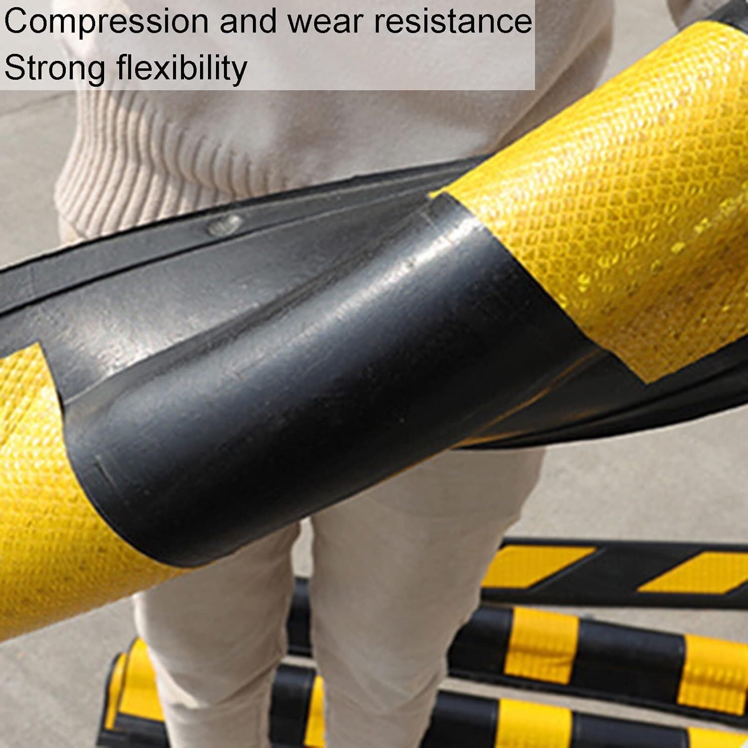 MekUk Protección para Parachoques Protectores de borde y parachoques de pared, garaje con tira amarilla reflectante, guardias de almacenes, poste de parachoques Protectores para Esquinas de la Columna