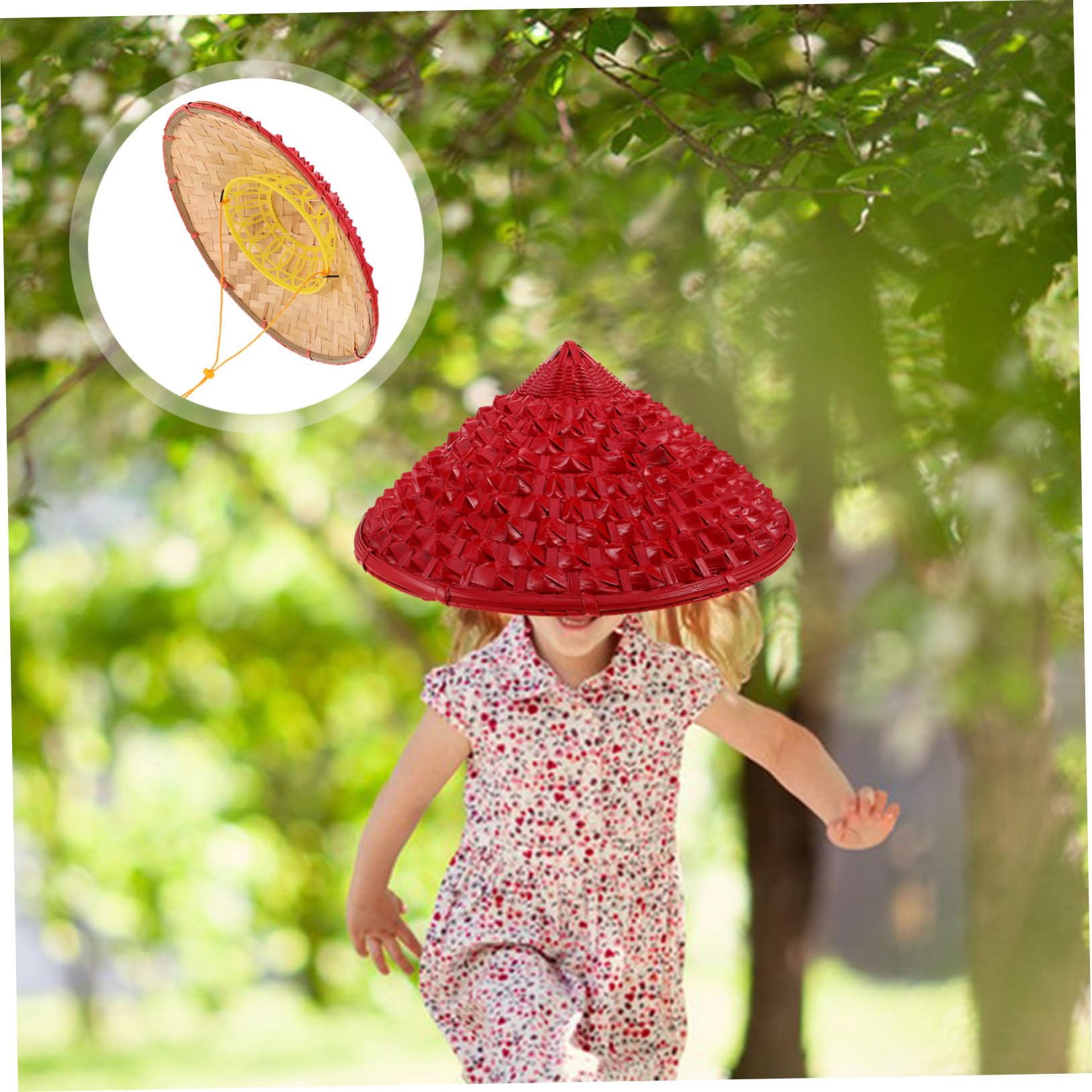 IMIKEYA Samurai Cosplay Ritterkappen Gewebter Sonnenhut Asiatischer Ritterhut Samurai Ritterkappen Ananas Webkappe Ananas Gewebter