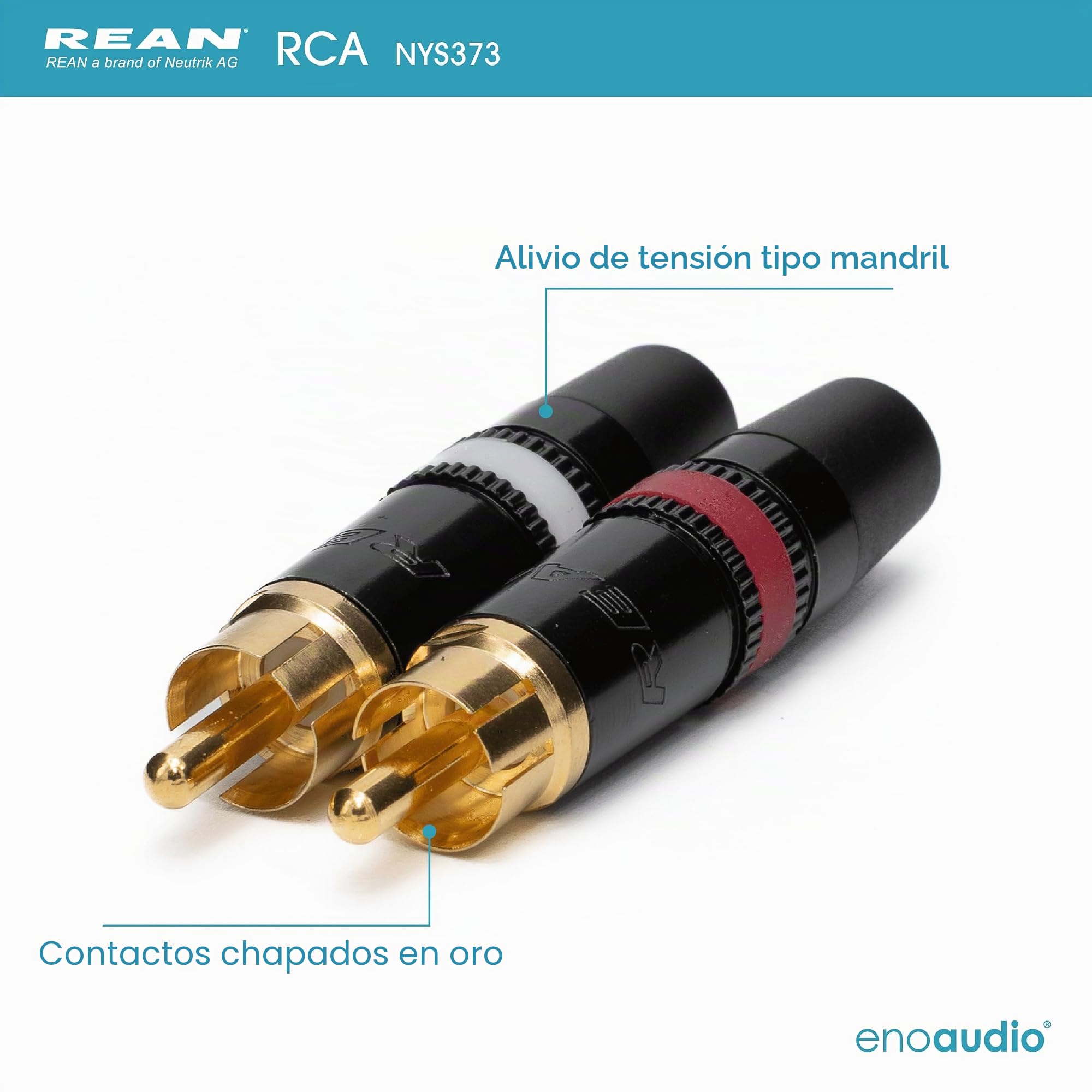 enoaudio Mogami 2534 Quad Cable pares (L,R) Estéreo | Neutrik RCA | HiFi - 1,5 m