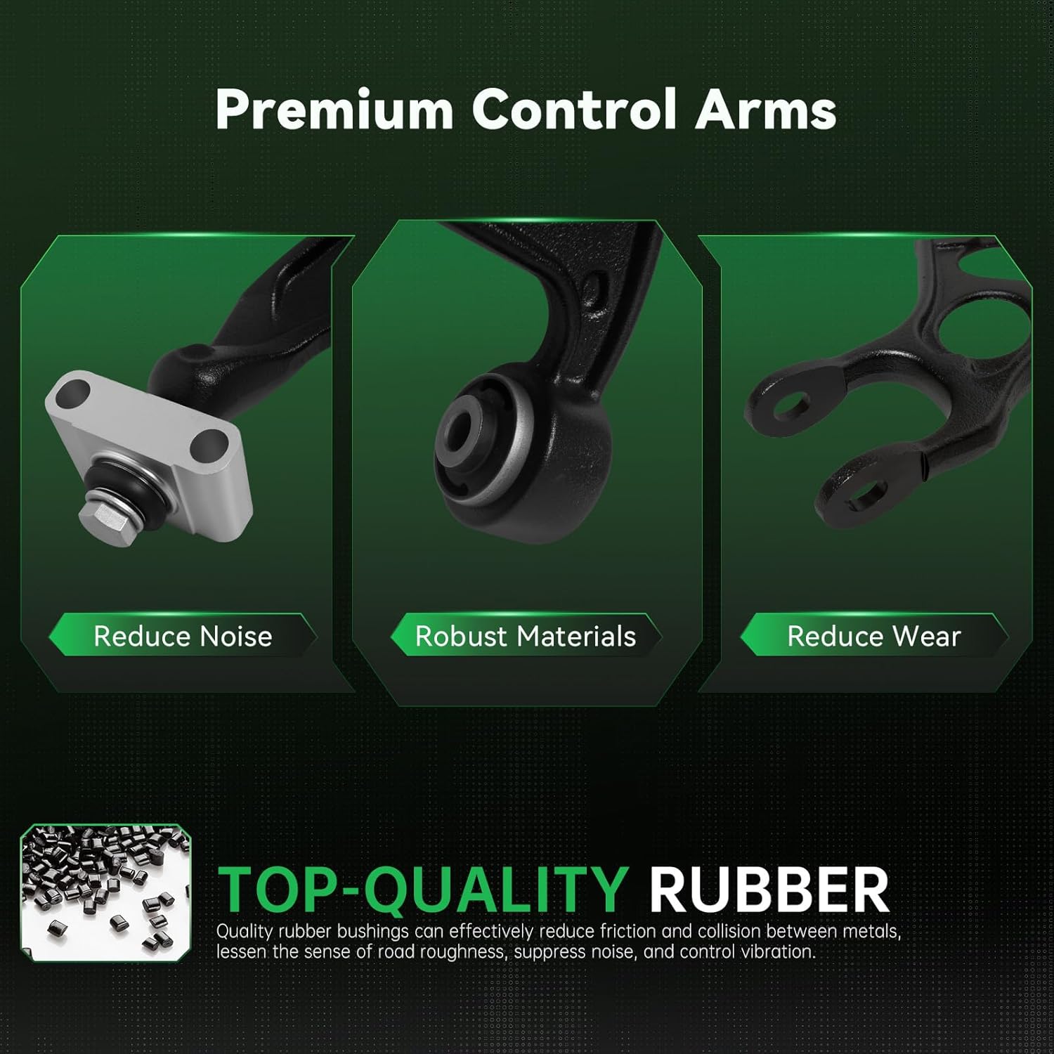 AUQDD 2Pc Suspension Rear Upper Control Arm Compatible With 2011-2019 Fo-rd Explorer,09-19 Flex,10-19 Taurus /09-16 Li-ncoln MKS,10-19 MKT (Replace # K643337 K643338 8A8Z5500C 8A8Z5500B)