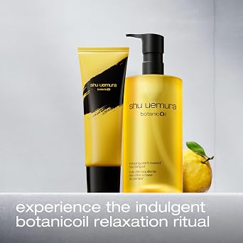Shu Uemura Botanicoil Indulging Cleansing Oil, Makeup Remover and Facial Cleanser Infused with Plant Extracts, Suitable for Sensitive Skin