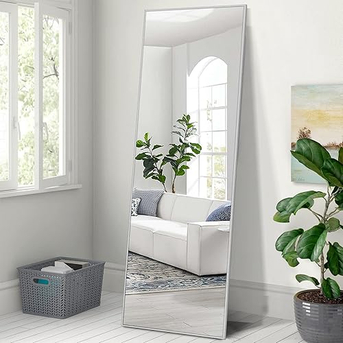 Miniatura 94 de NeuType - Espejo de cuerpo completo, espejo de pie de cuerpo completo, 64 x 21 pulgadas con soporte, espejo de pie para colgar o apoyar contra