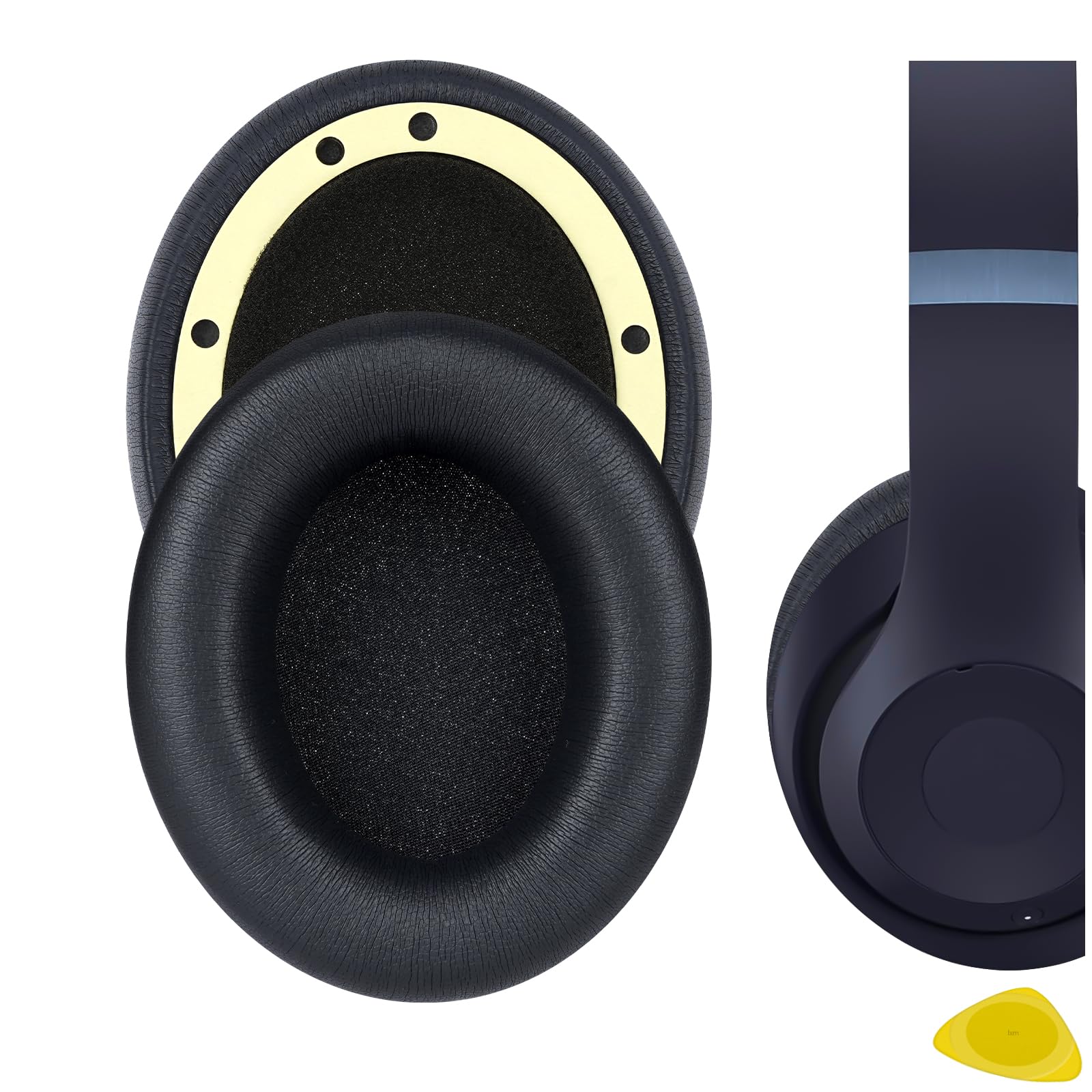 Geekria QuickFit Replacement Ear Pads for Beats Studio Pro Headphones Ear Cushions, Repair Parts (Navy)