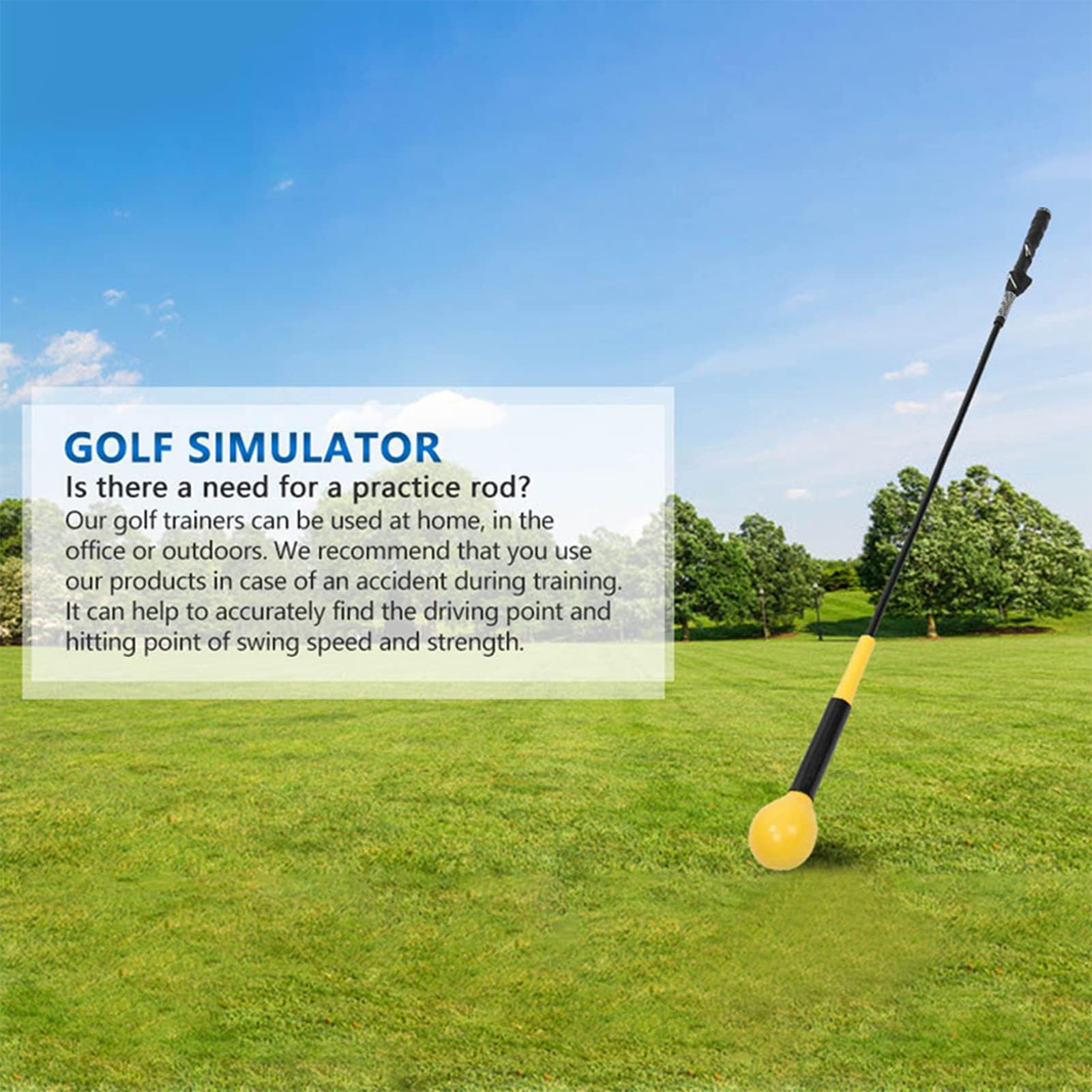 Schwung Golf Swing Trainer, Trainingshilfe Golfschwungtrainer für Kraft und Tempo, Grip Krafttraining