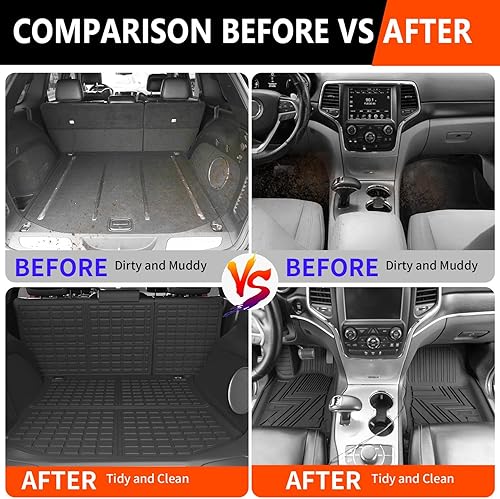 Miniatura 4 de powoq Compatible con Jeep Grand Cherokee 2011-2021, tapete de carga para respaldo de maletero trasero, tapete de TPE para Jeep Grand Cherokee