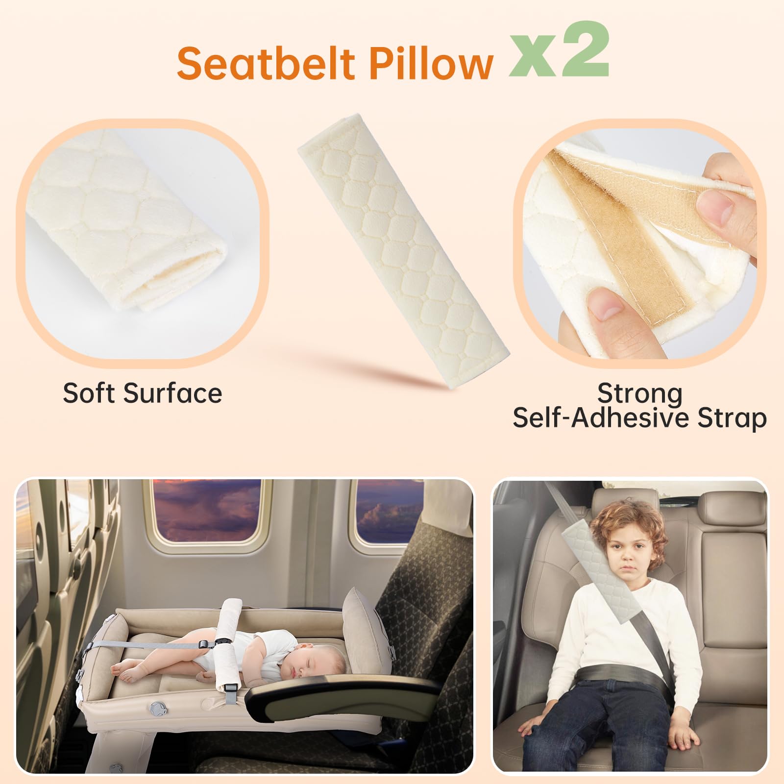 Abdtech Inflatable Toddler Airplane Bed | Kids Travel Mattress With Cup Holder & Fast Pump For Car Or Home - View #10