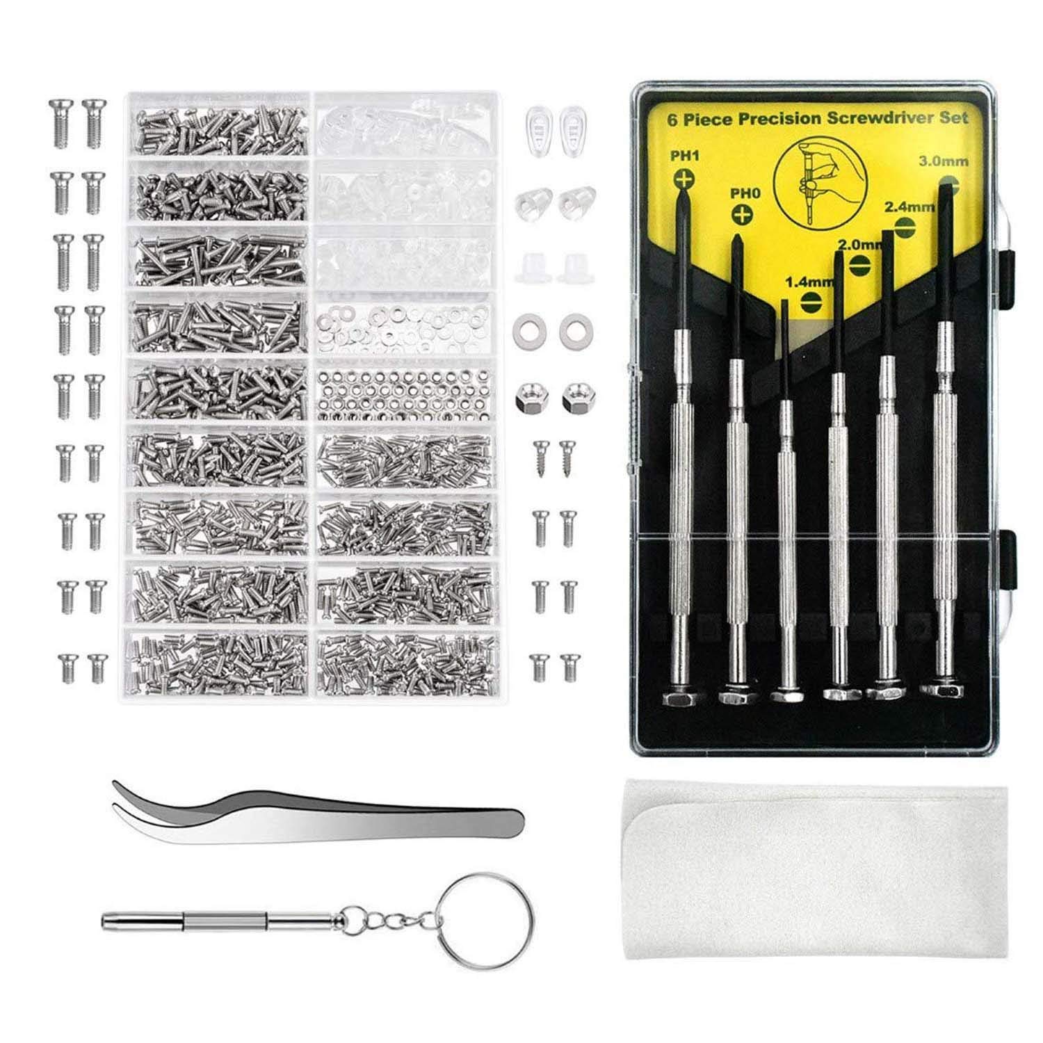 DIY Crafts Pack Of 1 Set Kit, Design No # 1, Eye Care Eyeglass Repair Kit Eyeglass Repair Kit Sunglasses Repair Kit with Nose Pads Screw (Pack Of 1 Set Kit, Design No # 1) (B07N1Q73LH) Amazon Price History, Amazon Price Tracker
